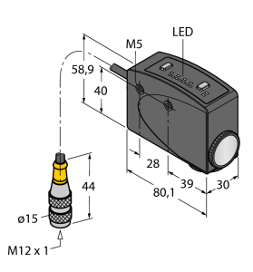 Фотоэлектрический датчикконвергентный датчикдатчик цветовой метки - R58ECRGB2Q - 3075044 Turck