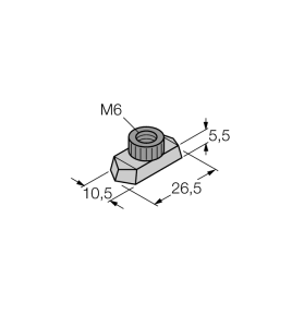 Комплектующие для монтажаМонтажная гайка на направляющую - BSS-TSM (2 pcs.) - 6901323 Turck