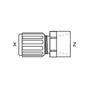 Straight adapter with flare connection and NPT female thread GEMU FFA 