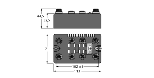 Компактная мультипротокольная станция для Industrial Ethernet4 IO-Link Channels - BLCEN-4M12MT-4IOL - 6811499 Turck 