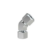 Riegler 159001 Регулируемый 45° винтовой соединитель, M20x1.5 внутр., внешний диаметр трубы O 12, оцинкованная сталь EWAVM2012SST45