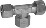 Riegler 112340 Регулируемый Т-образный фитинг, уплотнительный конус, M14x1.5 внутр., нержавеющая сталь ES 542
